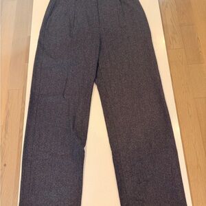 Theory Blue Wool Herringbone Women's Trousers size 12